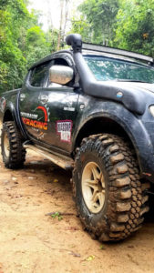 Tata Baum Autowerk team Mitsubishi Pajero on CST Land Dragon tires