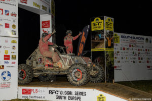 Podium image of Team Fenix 4x4 vehicle at RFC Italy event 2021