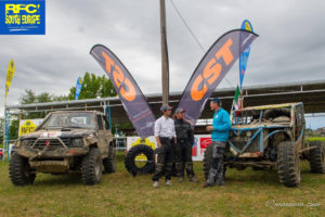 TEAM 2 MONTI drivers and RED TEAM Dario Lacchio with team vehicles