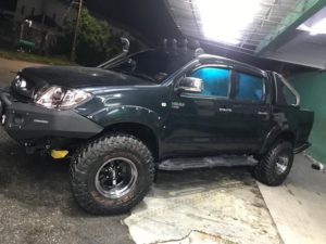 CST SAHARA M/T 2 mounted on Toyota Hilux with custom wheels.