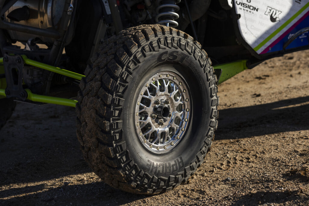 Closeup of the CST Apache SxS tire at the Mint 400