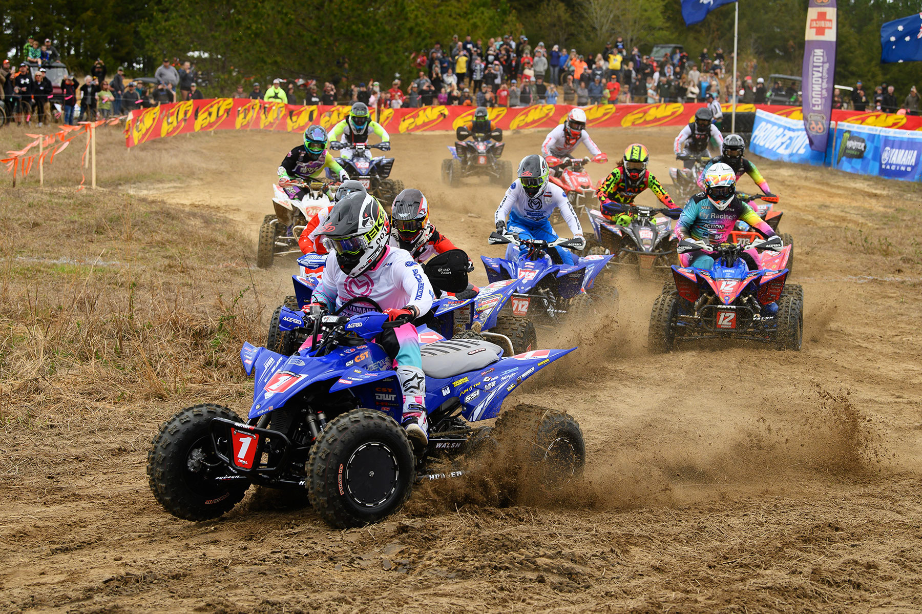 GNCC racer Brycen Neal with the holeshot.